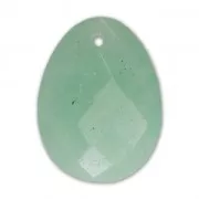 Oval Faceted gemstone Pendant 20x15 mm Amazonite x1