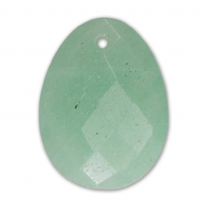 Oval Faceted gemstone Pendant 20x15 mm Amazonite x1