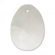 Oval Faceted gemstone Pendant 20x15 mm Moonstone Rainbow x1