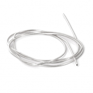 Smooth french wire/purls for embroidery - for embroidery jewels 1 mm Silver Tone