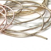 Smooth french wire/purls for embroidery - for embroidery jewels 1 mm Silver Tone