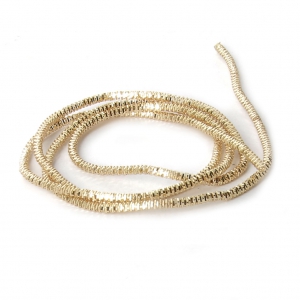 Curly Cannetille for embroidery - Brooches & embroidered jewelry 1 mm - Light Gold x5g