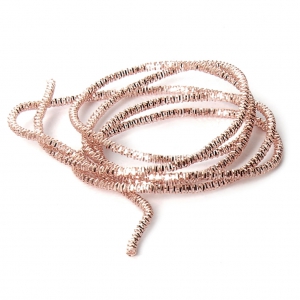 Curly Cannetille for embroidery - brooches & embroidered jewelry 1 mm - Rose Gold x5g