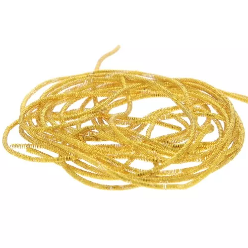 Curly Cannetille for embroidery - brooches & embroidered jewelry 1 mm - Dark Gold x5g
