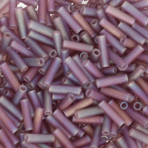 Miyuki Bugles 6mm BGL-142FR - Mat Tr Smoky Amethyst AB x10g