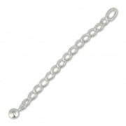 925 Sterling Silver Extension chain 65 mm x1|raw }}
