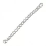 925 Sterling Silver Extension chain 65 mm x1