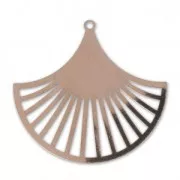 Fan-shaped pendant designed by Perles & Co 24 mm Rose Gold Tone x1