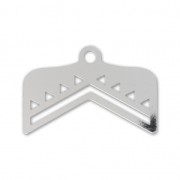 Terminator for bead-weaving designed by Perles & Co 18 mm Silver Tone x1