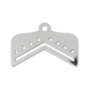 Terminator for bead-weaving designed by Perles & Co 18 mm Silver Tone x1