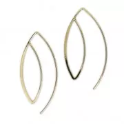 Large metal earwires 43 mm Gold Tone x2