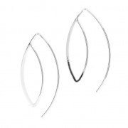 Large metal earwires 43 mm Aged fine silver veneer x2|raw }}