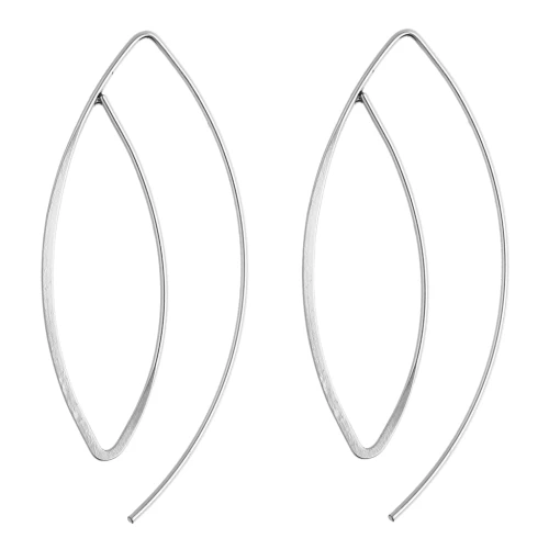 Large metal earwires 43 mm Aged fine silver veneer x2
