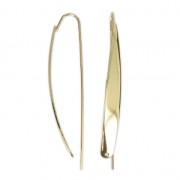 Large design metal earwires 55 mm Gold Tone  x2