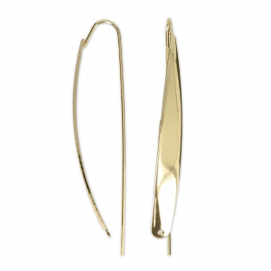Large design metal earwires 55 mm Gold Tone  x2