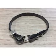 Screw-on rivet clasp 4 mm for a 5 mm lace - Antique Silver Plating x2