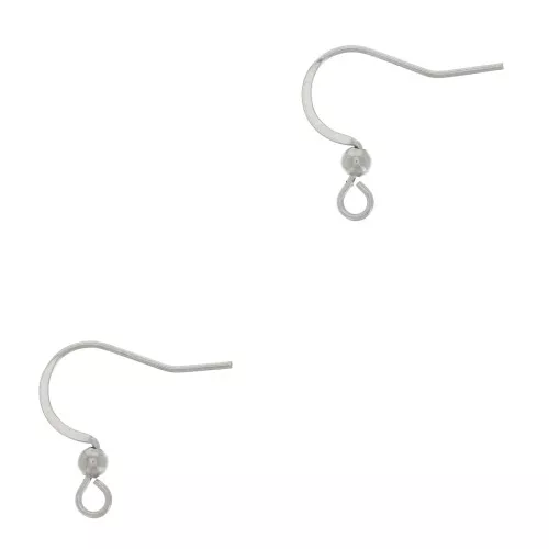 304 Stainless steel Earwires with a ball 16 mm x6