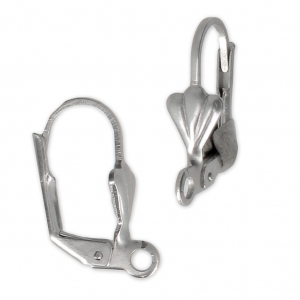 Fleur-de-lys leverback earrings 18 mm Stainless steel x4