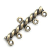5 strands spacer 32x11mm Bronze tone x4