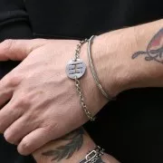 Stainless steel serpentine bracelet 17.5 cm x1