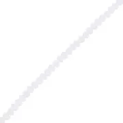 Perles rondelles facettées - rondes aplaties - 4.5x3.5 mm White Opaque x34cm