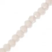 Faceted flat round beads 3.5x3 mm Misty Rose Frosted x32cm