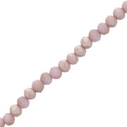 Round faceted beads - round flattened 3.5x3mm Medium Purple Frosted x35cm|raw }}