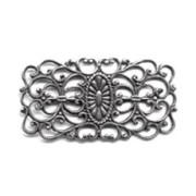 Rectangular Filigree finding 44x23mm Old silver tone x1|raw }}