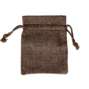 Linen gift pouch for jewels 80x100 mm Brown x1|raw }}