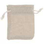 Linen pouch for jewelry 80x100 mm - Beige x1