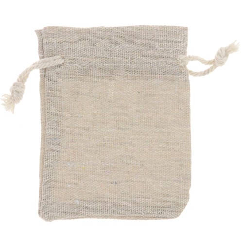 Linen pouch for jewelry 80x100 mm - Beige x1