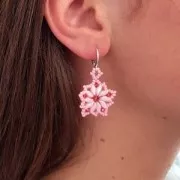 StormDuo 2-hole glass beads 3x7 mm Opaque Light Rose Ceramic Look x50