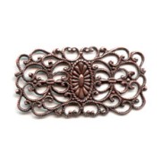Rectangular Filigree finding 44x23mm Old copper tone x1|raw }}