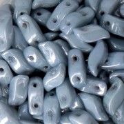 StormDuo 2-hole glass beads 3x7 mm Opaque Blue Ceramic Look x50|raw }}