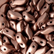 StormDuo 2-hole glass beads 3x7 mm Light Copper Mat x50|raw }}