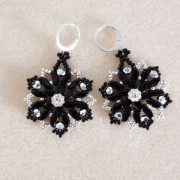 StormDuo 2-hole glass beads 3x7 mm Jet Hematite x50