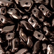 StormDuo 2-hole glass beads 3x7 mm Dark Bronze x50|raw }}