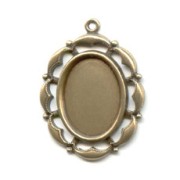 Medallion for 18x13mm cabochon bronze tone  x1|raw }}