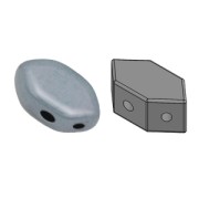 Glass beads Paros® by Puca® 7x4 mm Opaque Blue Ceramic Look x10g|raw }}