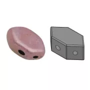 Glass beads Paros® by Puca® 7x4 mm Opaque Lilas Ceramic Look x10g