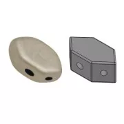 Glass beads Paros® by Puca® 7x4 mm Beige Metallic Mat x10g