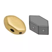 Glass beads Paros® by Puca® 7x4 mm Gold Mat x10g