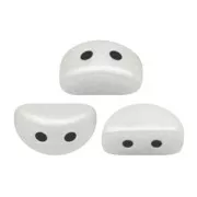 Glass beads Kos® by Puca® 6x3 mm Opaque White Ceramic Look x10g