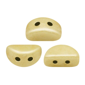 Glass beads Kos® by Puca® 6x3 mm Opaque Ivory Ceramic Look x10g