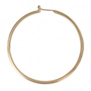 Metal Earring hoops to decorate 50x1.9 mm - fine Gold plated x2