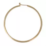 Metal Earring hoops to decorate 50x1.9 mm - fine Gold plated x2