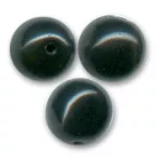 Round beads 8mm Jet  x20