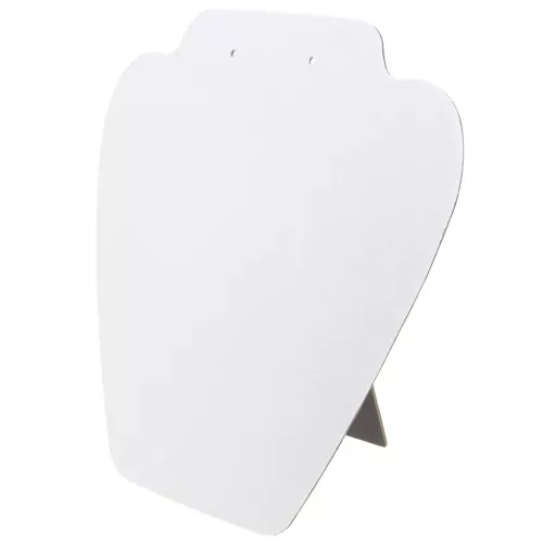 Necklace rounded display 19x21 cm - imitation velvet - White x1