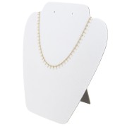 Necklace rounded display  19x21 cm - imitation velvet - White x1