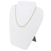 Necklace rounded display 19x21 cm - imitation velvet - White x1